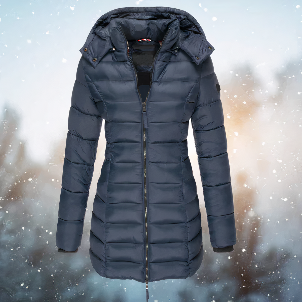 Women’s Hooded Winter Coat | Mid-Length Insulated Parka | Quilted Design & Multiple Pockets | Weather Protection