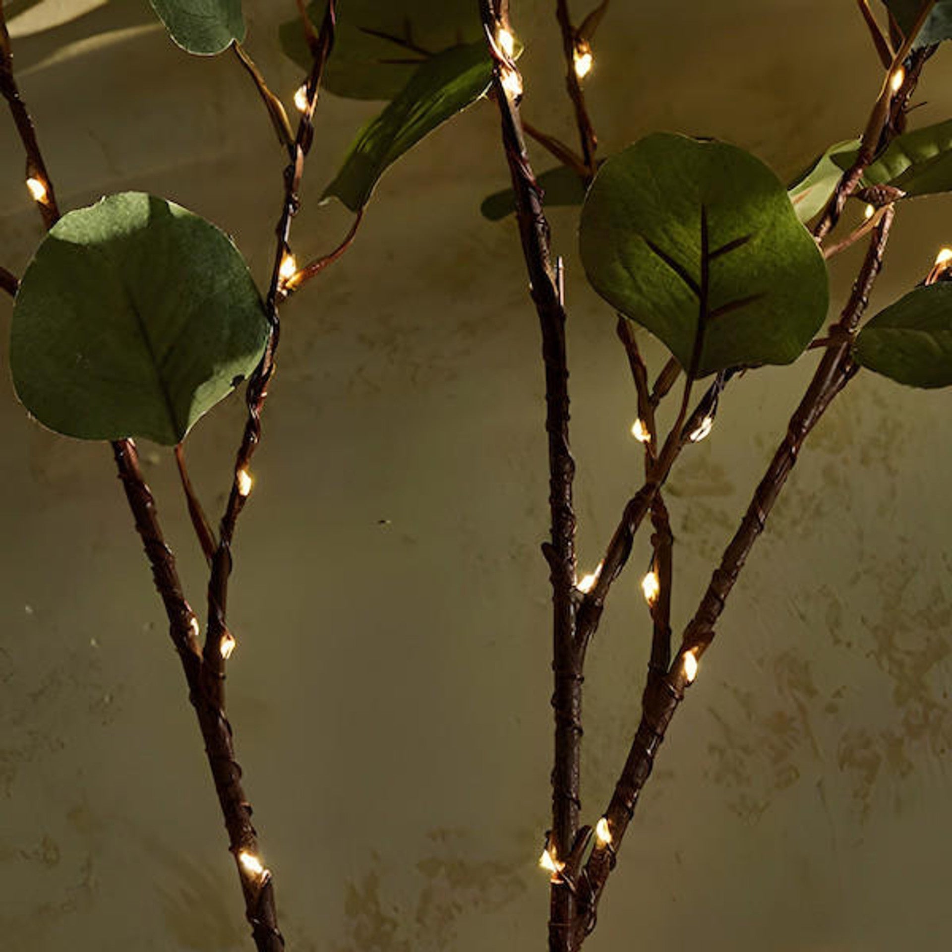 Fairy Light Olive Branch | Warm White LED & Adjustable Design | Battery Powered | 27.6 Inches Length