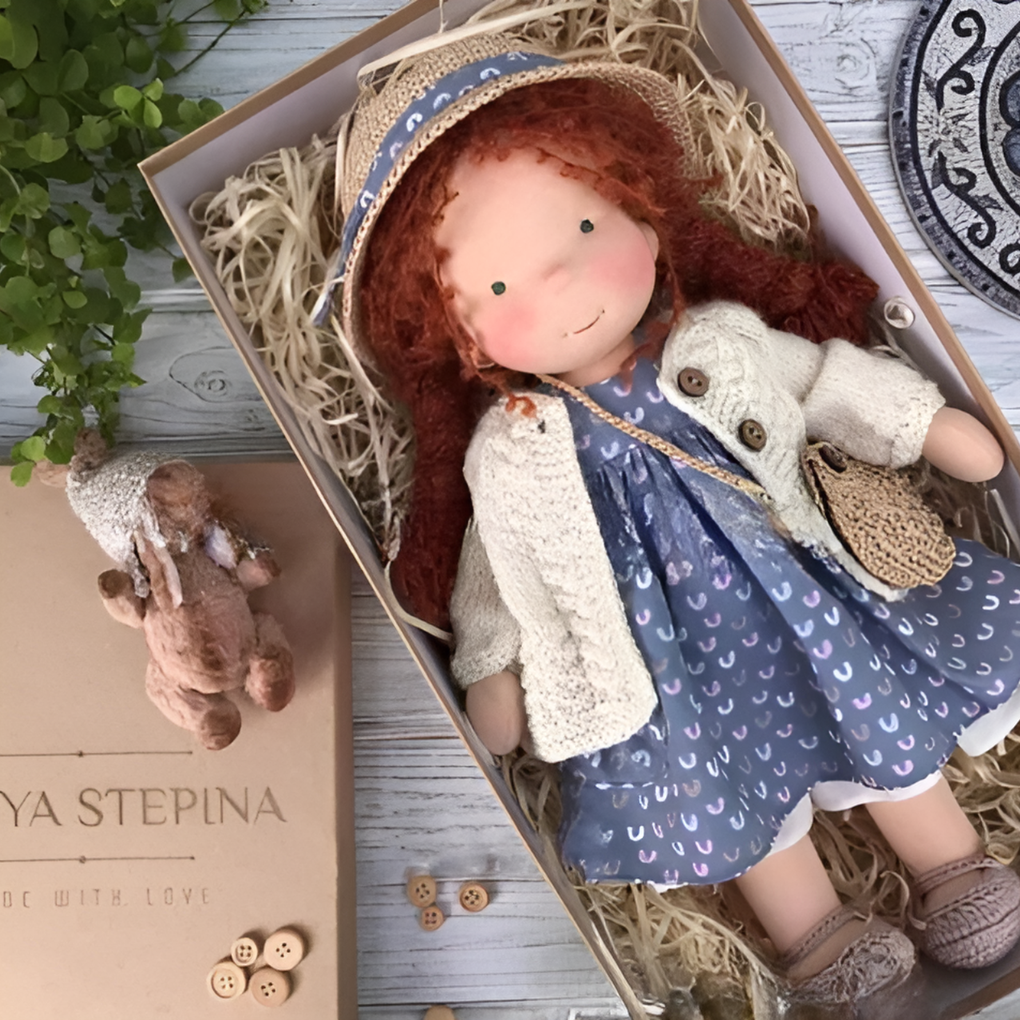 Enchanting Natural Fabric Companion Doll