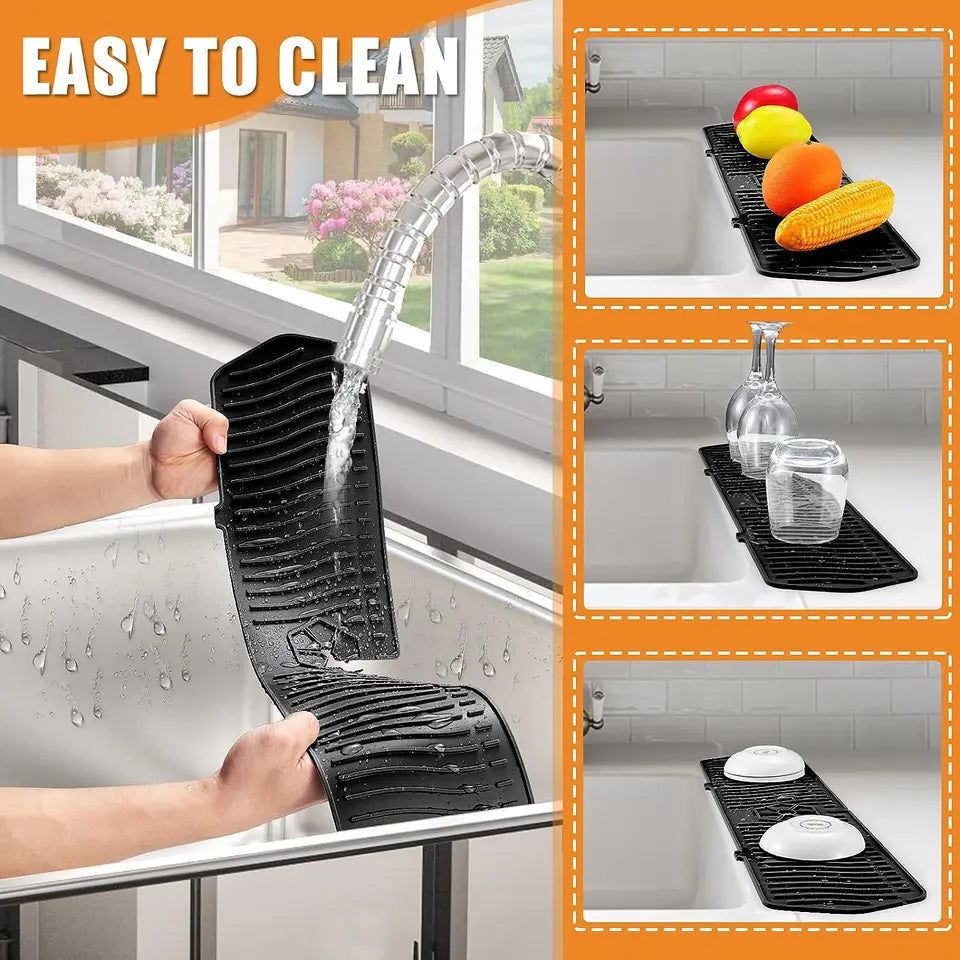 Sink Splash Shield in Silicone for Kitchen Use