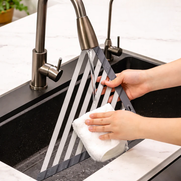 Corner Kitchen Organizer in Triangular Shape – Direct Sink Drainage