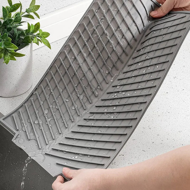 Dish Drying Mat for Countertops - Silicone Kitchen Accessory