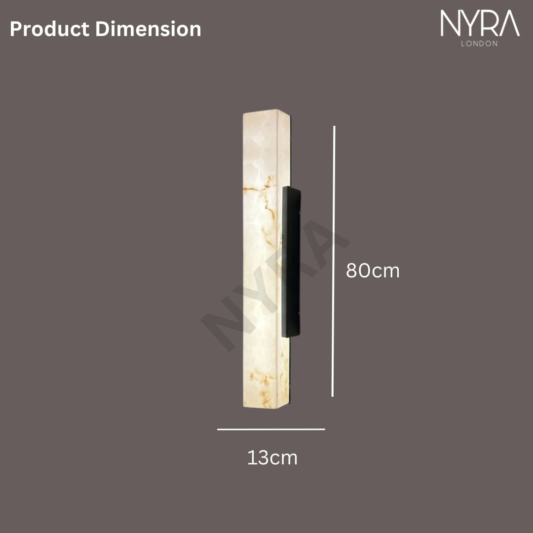 Elegant Outdoor Marble Wall Light with Stainless Steel Design