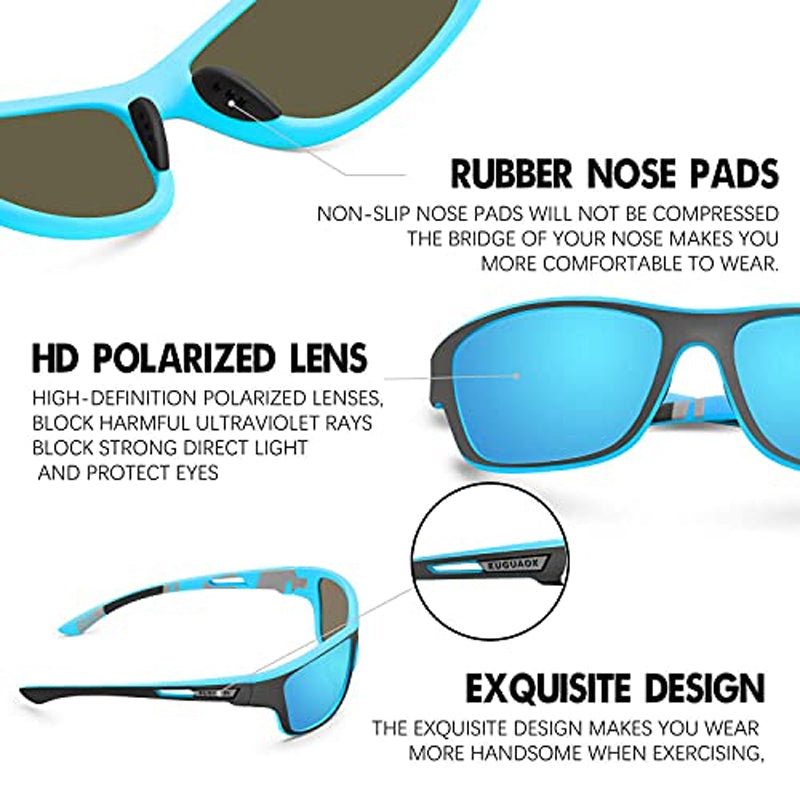 UV400 Protection Sports Sunglasses with Polarized Lenses