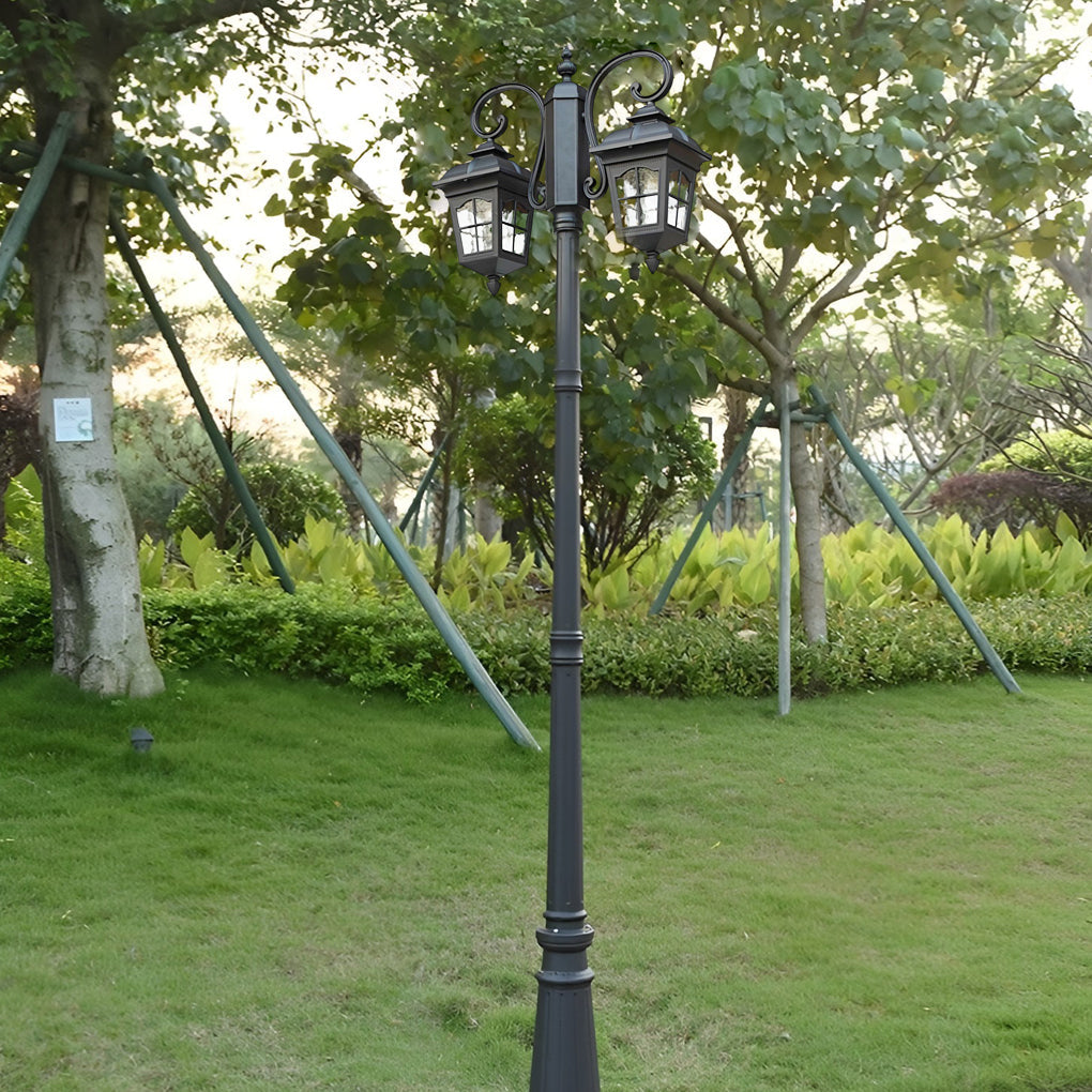 2 Lights Taavita European Style Waterproof Outdoor Pole Lights Public Lighting