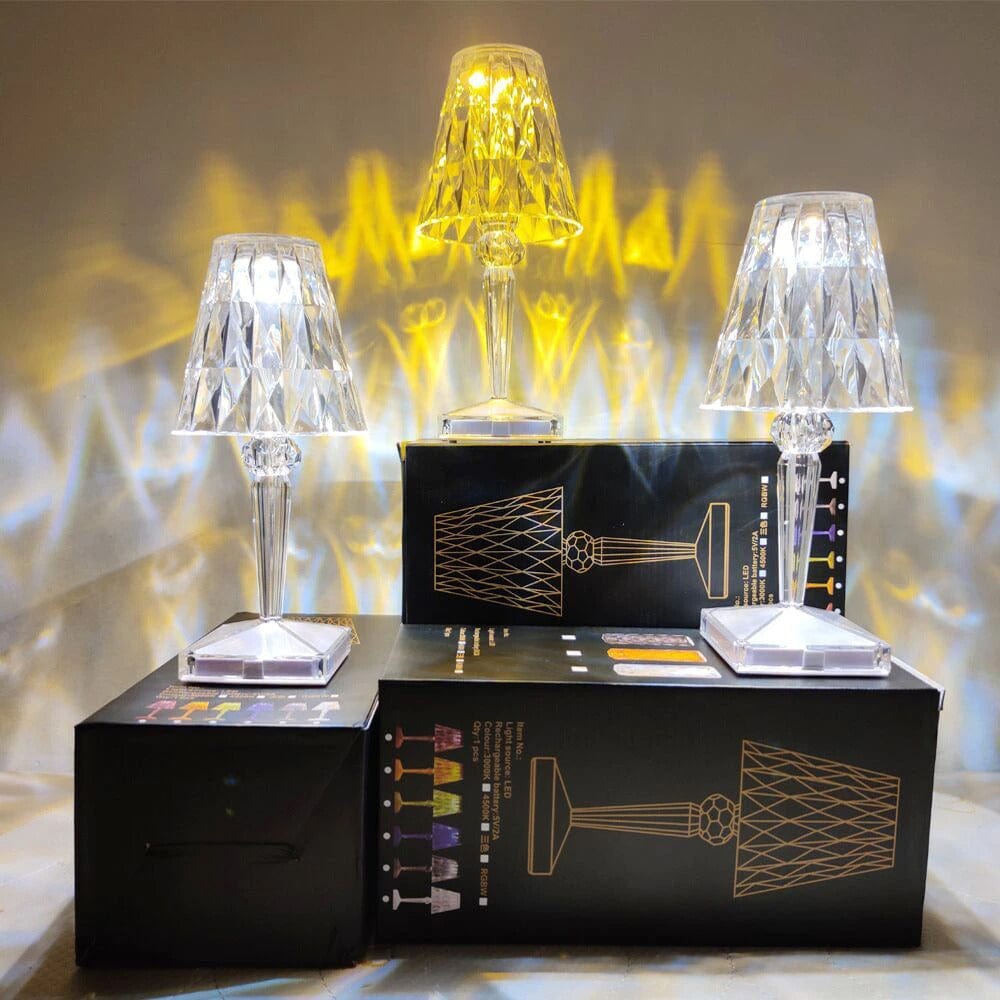 Elegant Diamond-Inspired LED Table Lamp for Modern Spaces