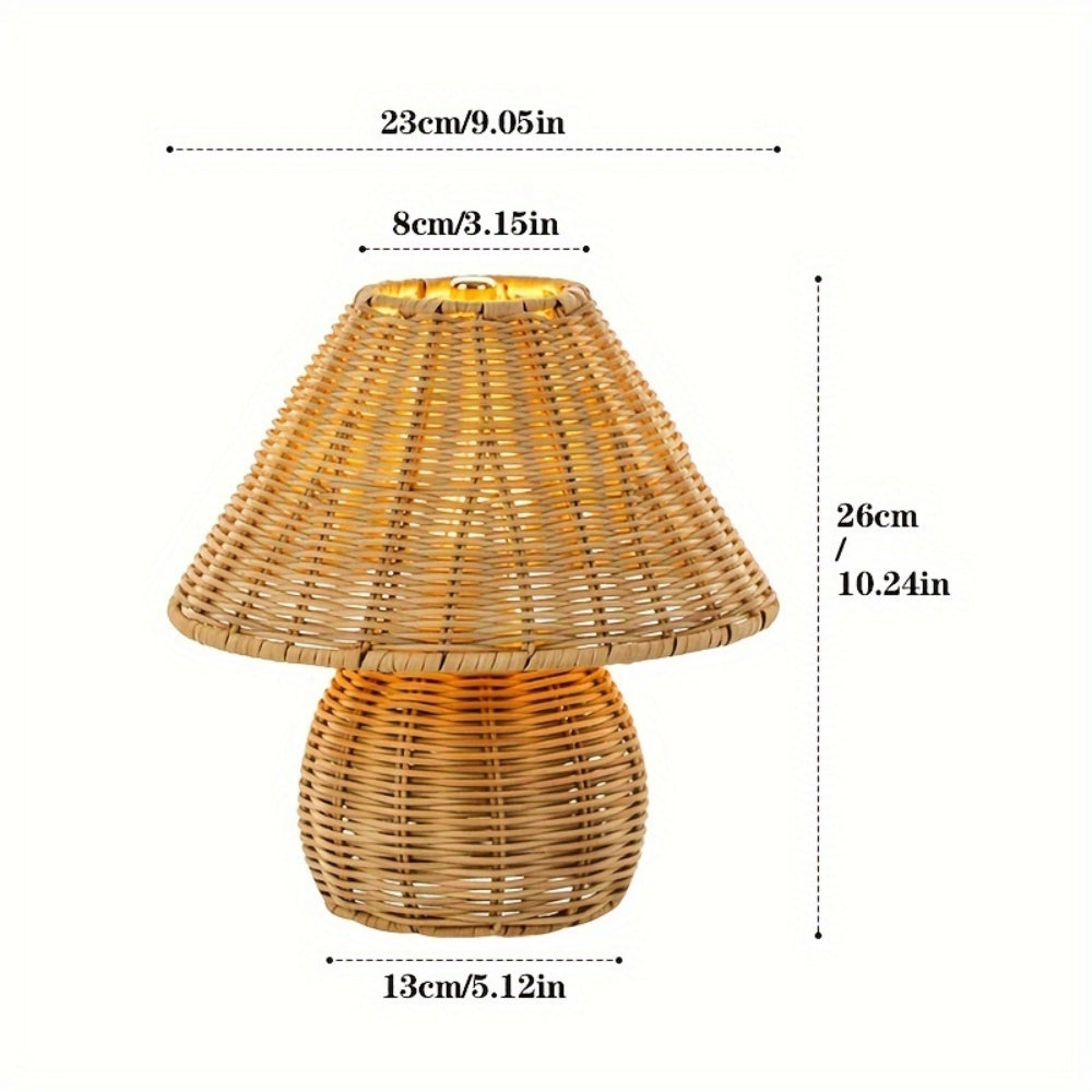 SereneLight – Handwoven Bamboo Table Lamp for Cozy Spaces