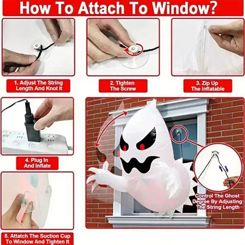 Inflatable Halloween Ghost Decoration – 4.59 Feet Tall