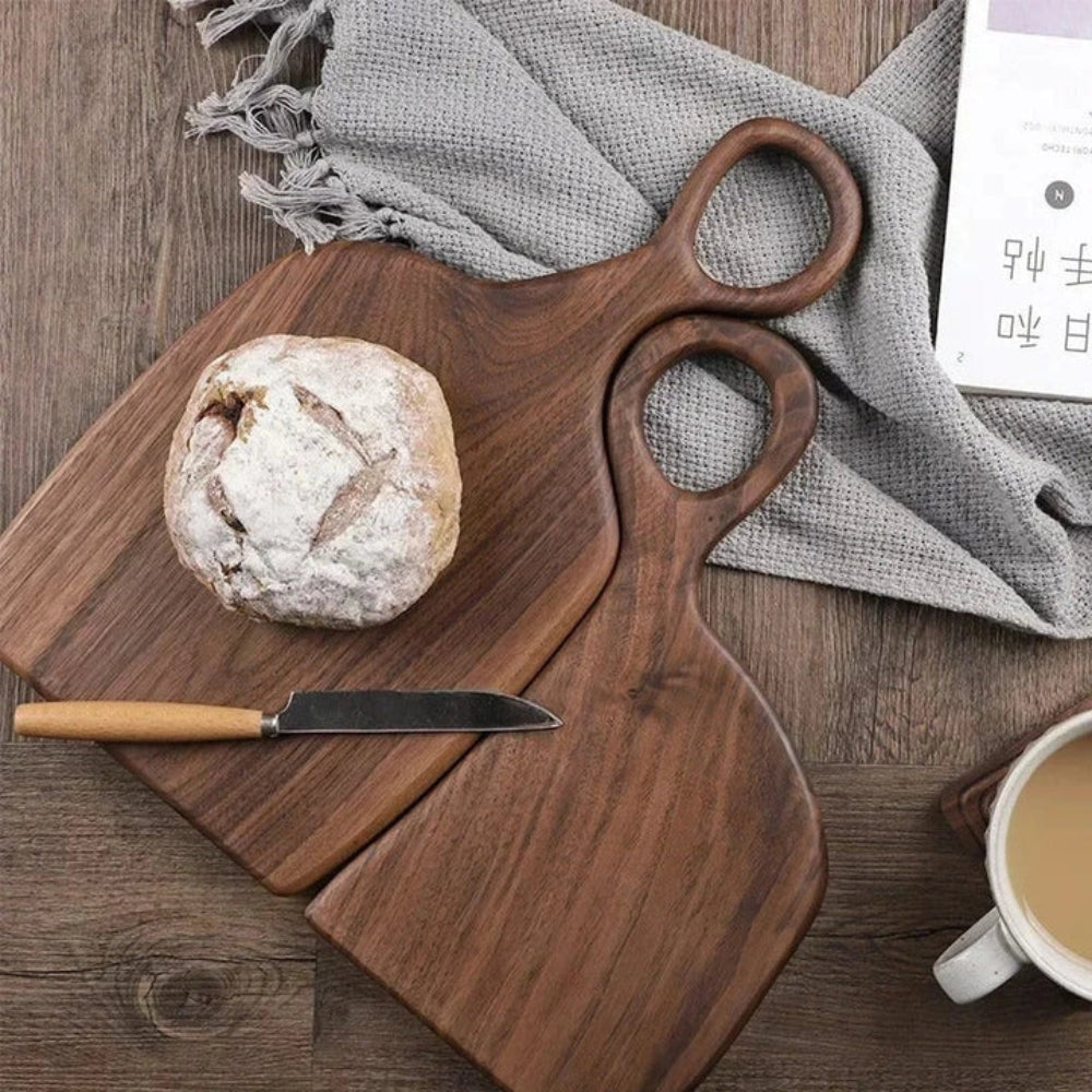 Set of 2 Walnut Cutting Boards – Includes Hanging Loop Handle