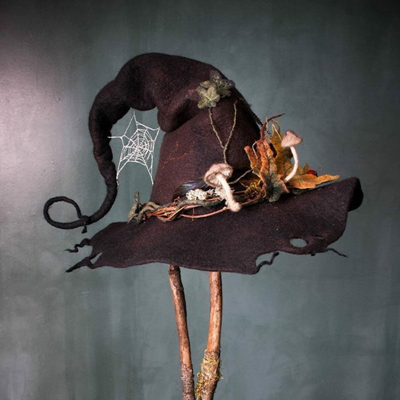 Handmade Felt Witch Hat for Halloween Party Comfort & Style