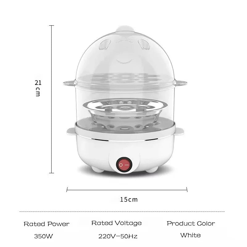 Dual-Tier Electric Egg Steamer for Effortless Cooking