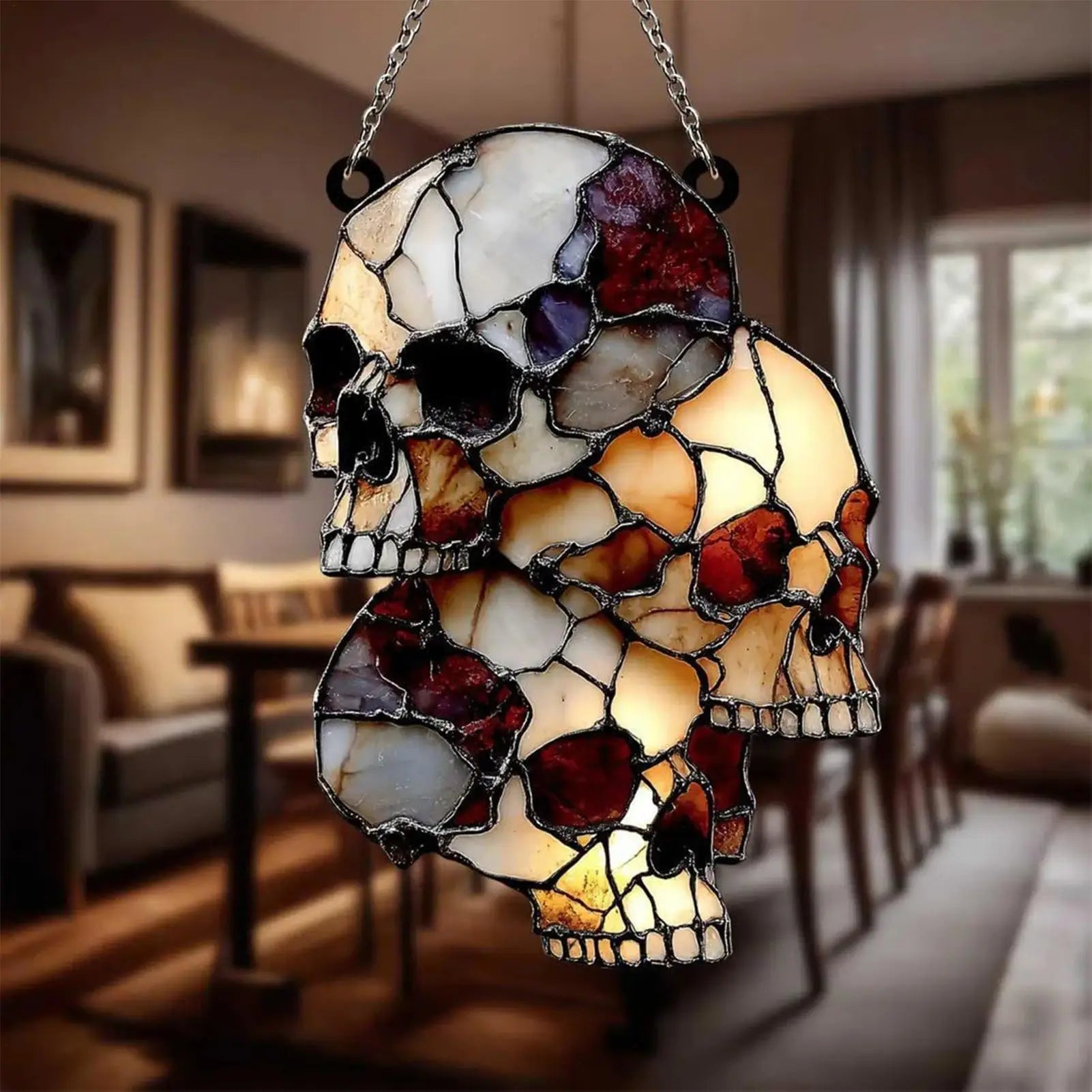 Skull Decoration for Halloween - Hanging Skeleton Head