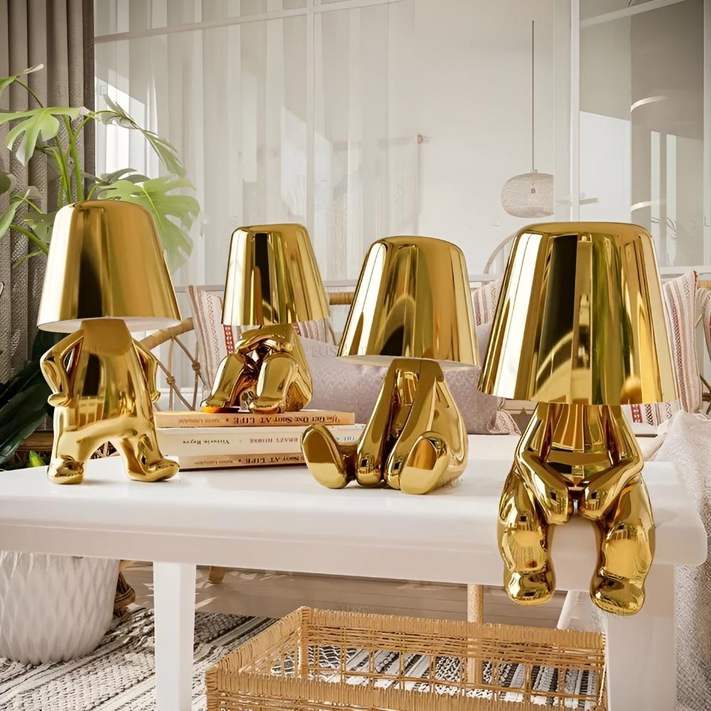 LuxeAura – Stylish Sculptural Table Lamp for Any Space