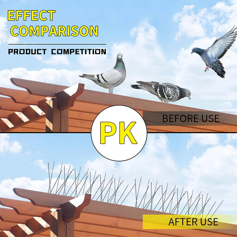 Bird Deterrent Spikes for Outdoor Use – Stainless Steel