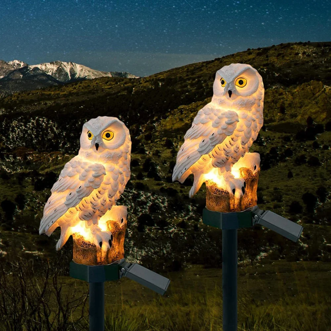 Charming Owl Solar Pathway Light for Outdoor Spaces