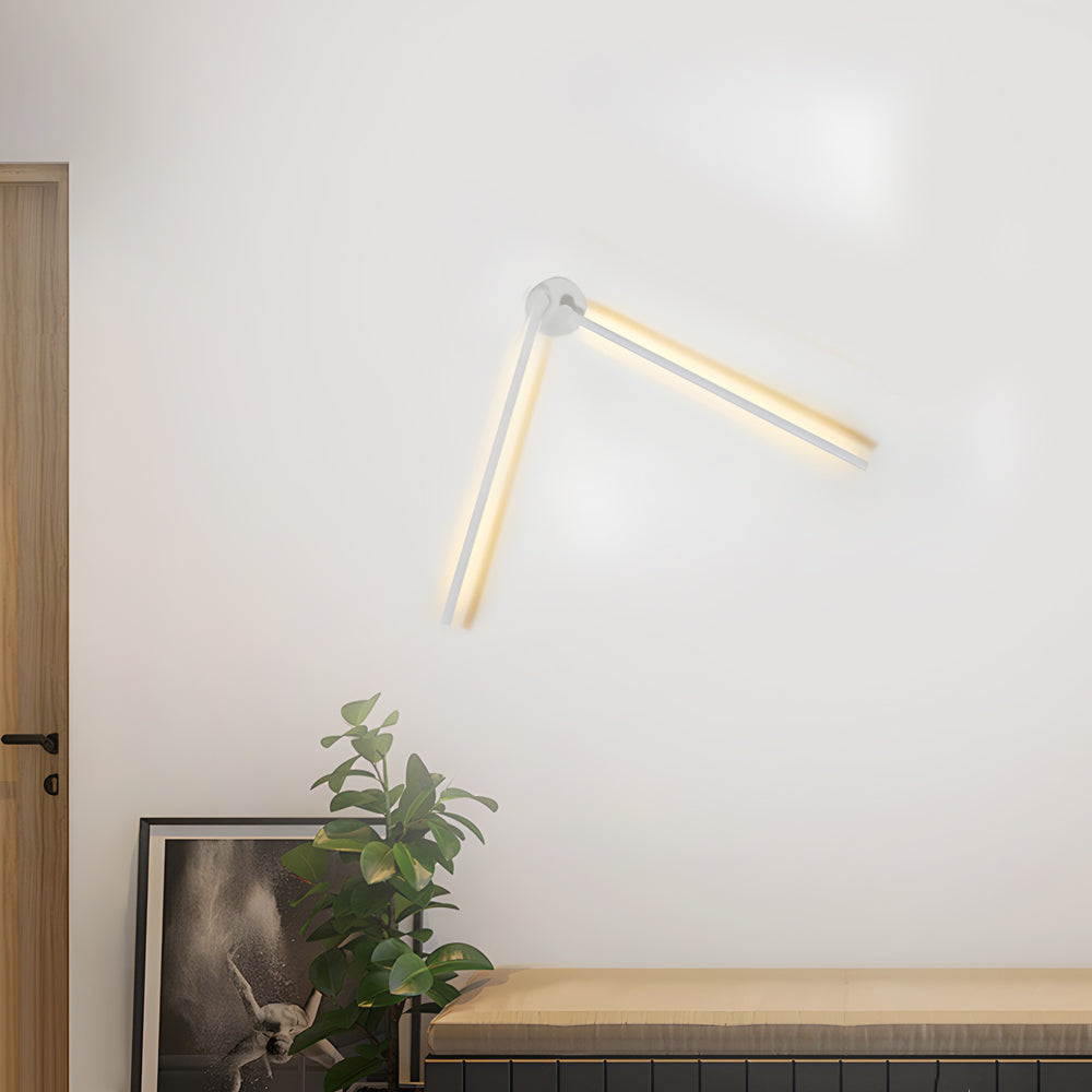 1 PC Black Modern Rotatable Linear LED Wall Sconce Light by Taavita