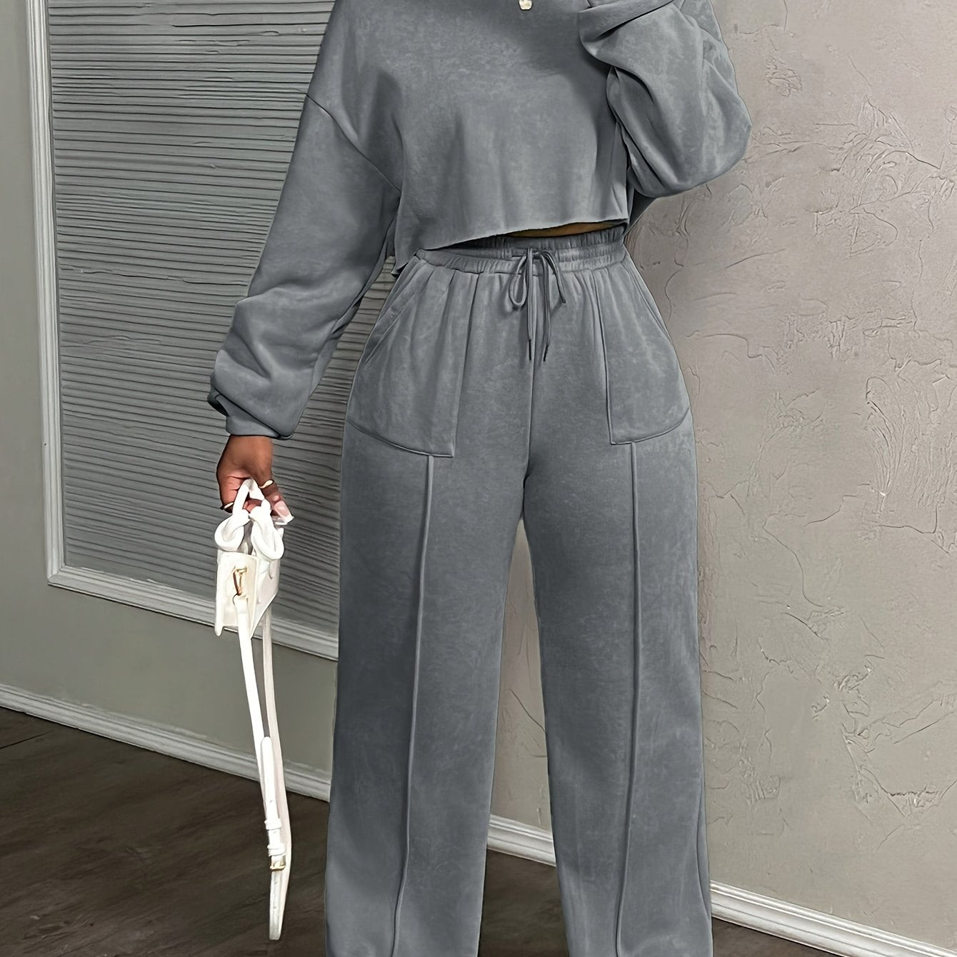 Women’s Sweatshirt Set | Oversized Fit | Comfortable Stretch Fabric | Polyester