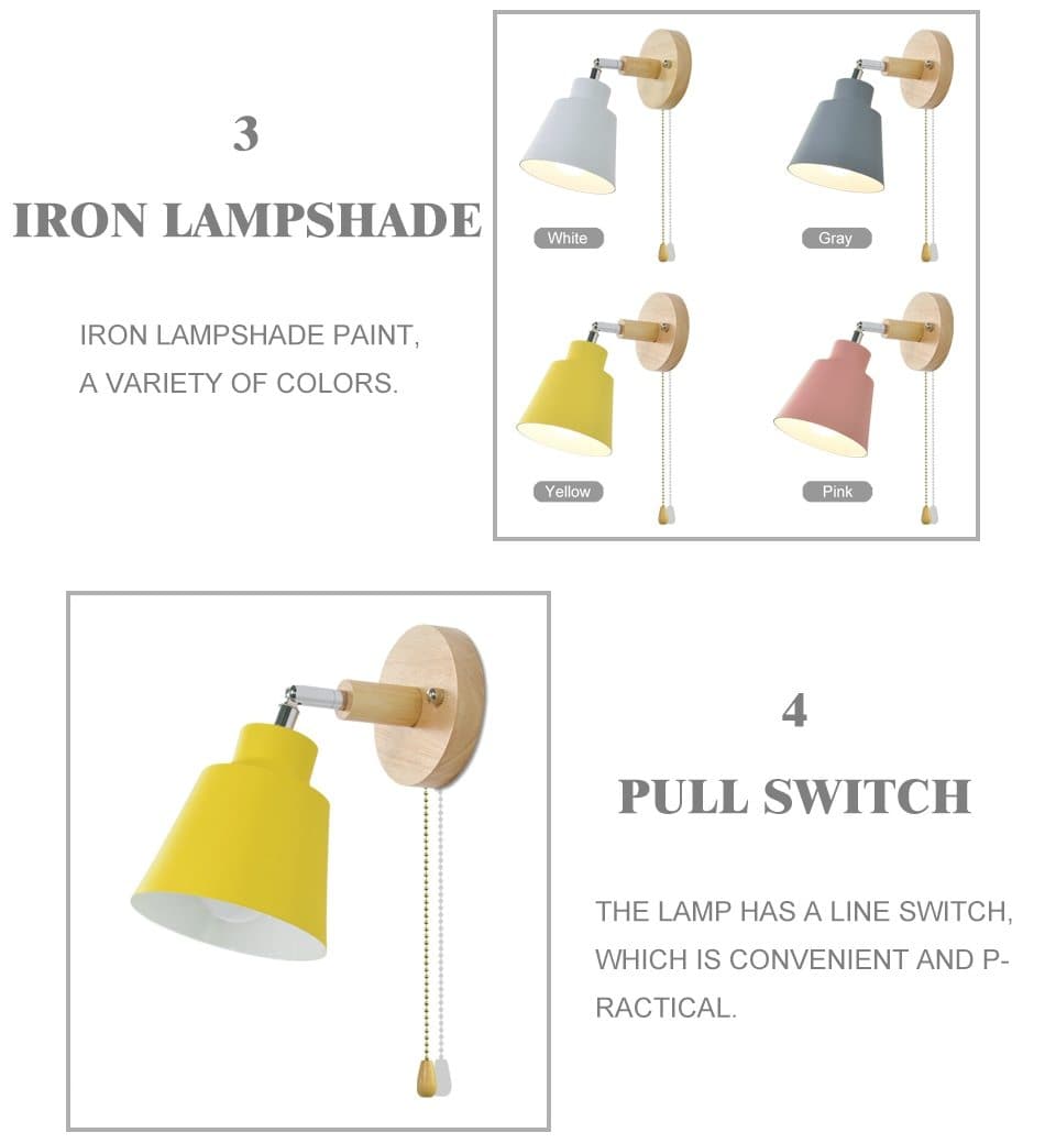 Avenlea — Adjustable Wall Lamp with Pull Chain Switch