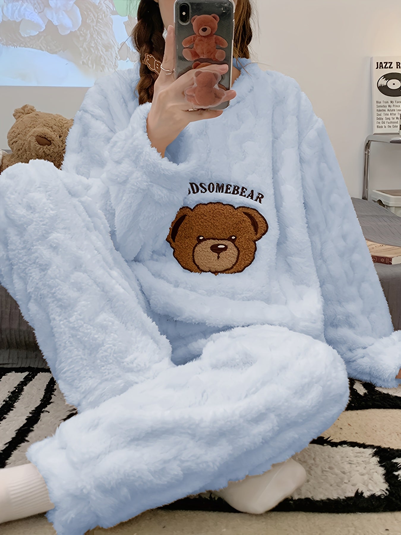 Women's Pajama Set | Plush Warmth | Cozy Comfort for Winter | Polyester