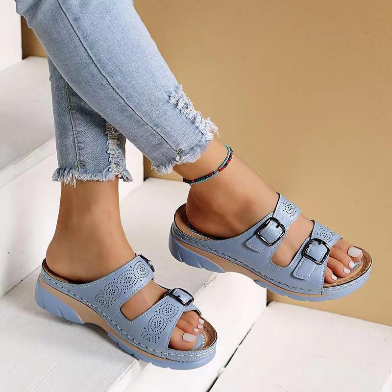 Women’s Orthopedic Sandals | Adjustable Double-Buckle Straps | Lightweight EVA Sole | Pain Relief & Stability