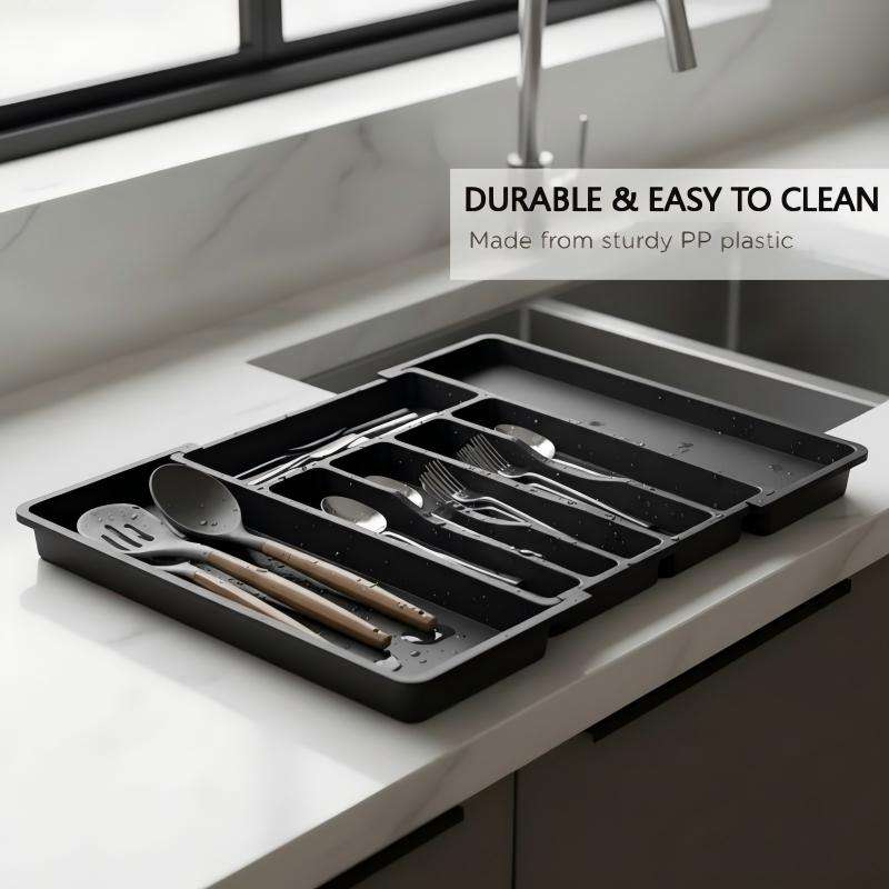 Adjustable Cutlery Organizer for Drawers – Expands 33–57 cm