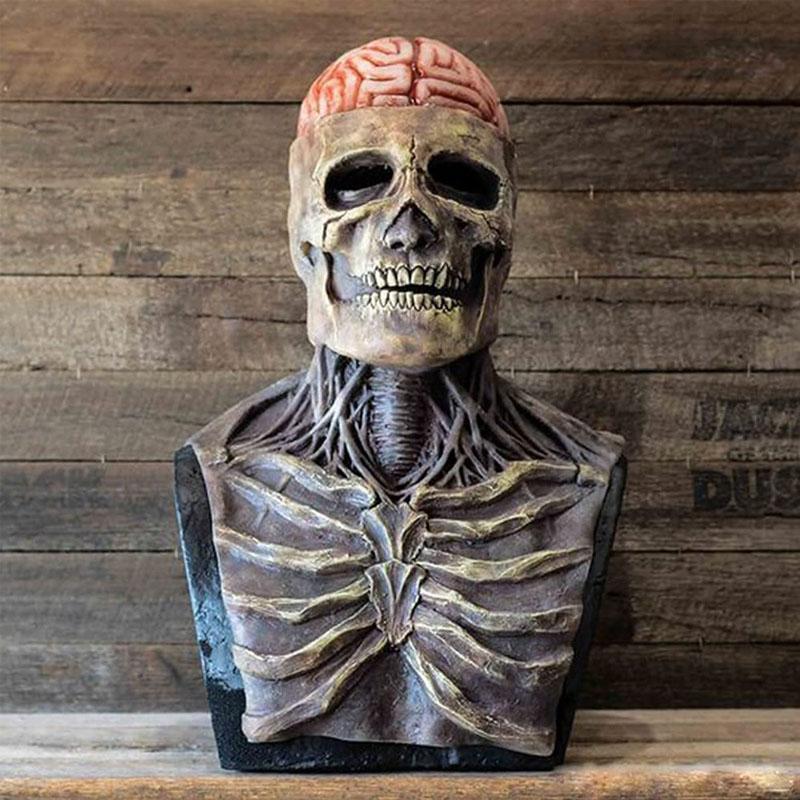 Realistic Skeleton Halloween Costume with Mask and Comfortable Suit