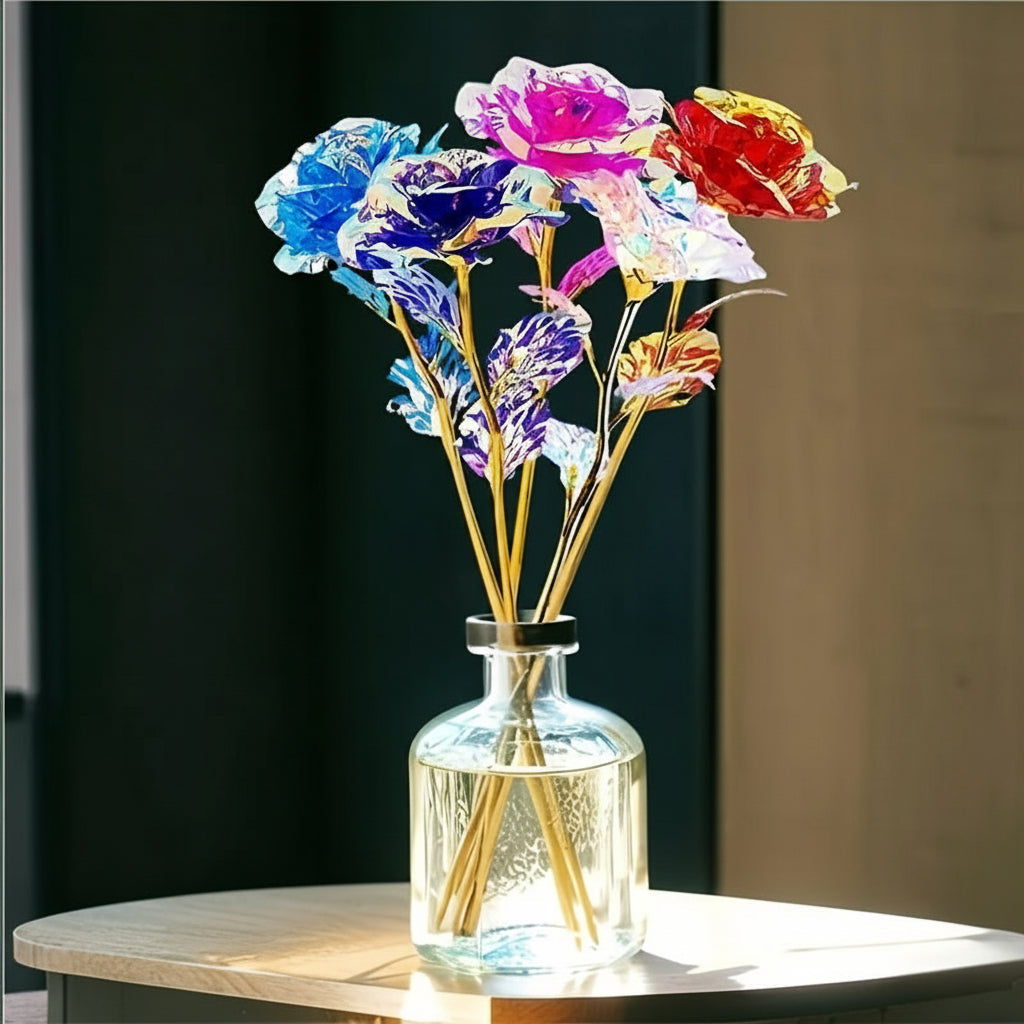 Vibrant Faux Rose Arrangement for Mother’s Day and Home Decor