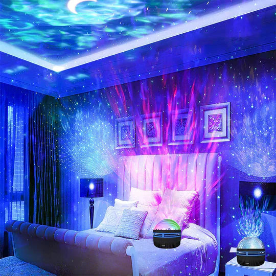 VioraGlow — Northern Lights Room Projector with Music Sync Lighting