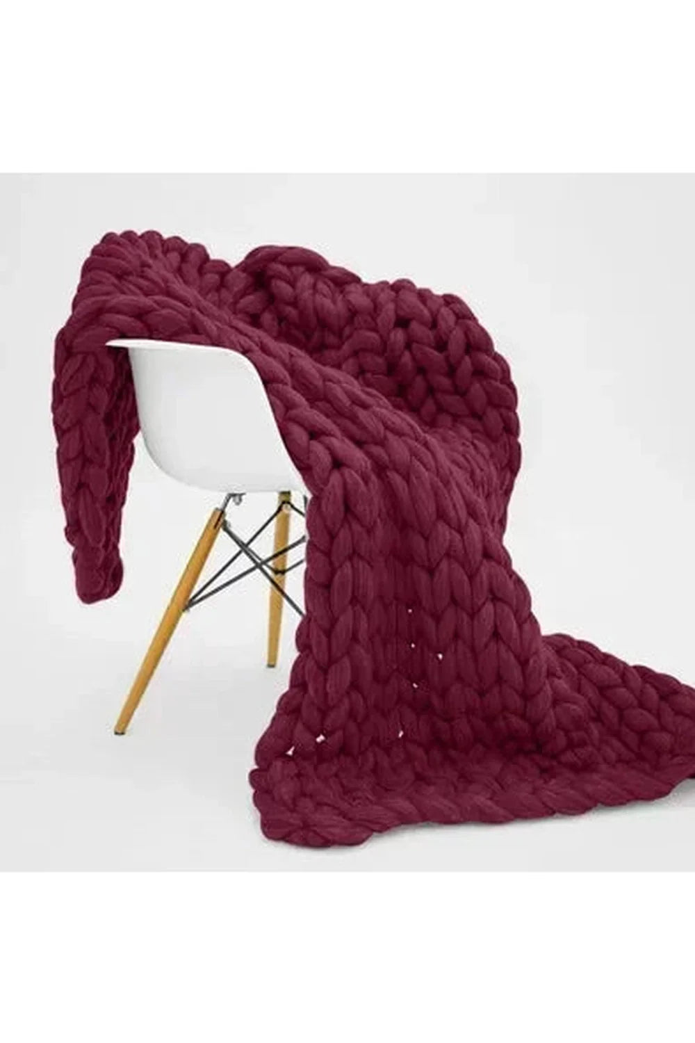 Chunky Knit Throw Blanket | Plush Softness | Cozy Warmth for Chilly Nights | Polyester