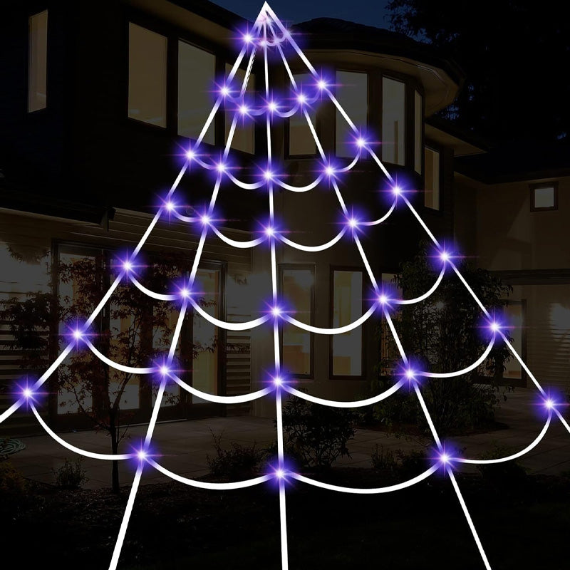 Halloween Spider Web Hanging Light with Timer for Indoor & Outdoor Decor