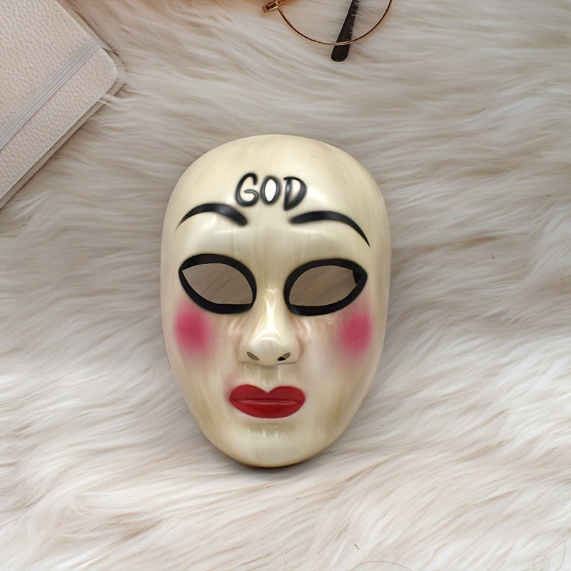 Thickened Durable Plastic Halloween Horror Mask for Spooky Costume Fun