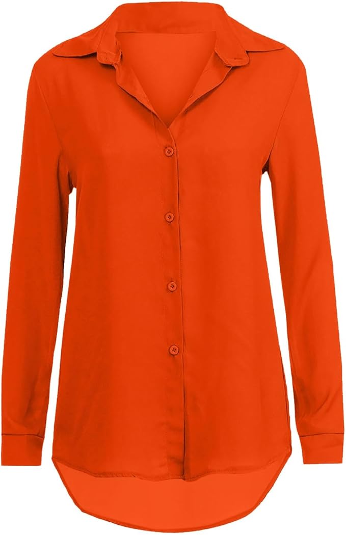 Women's Blouse | Elegant Chiffon Fabric | Versatile Long-Sleeve Design | Comfortable Fit