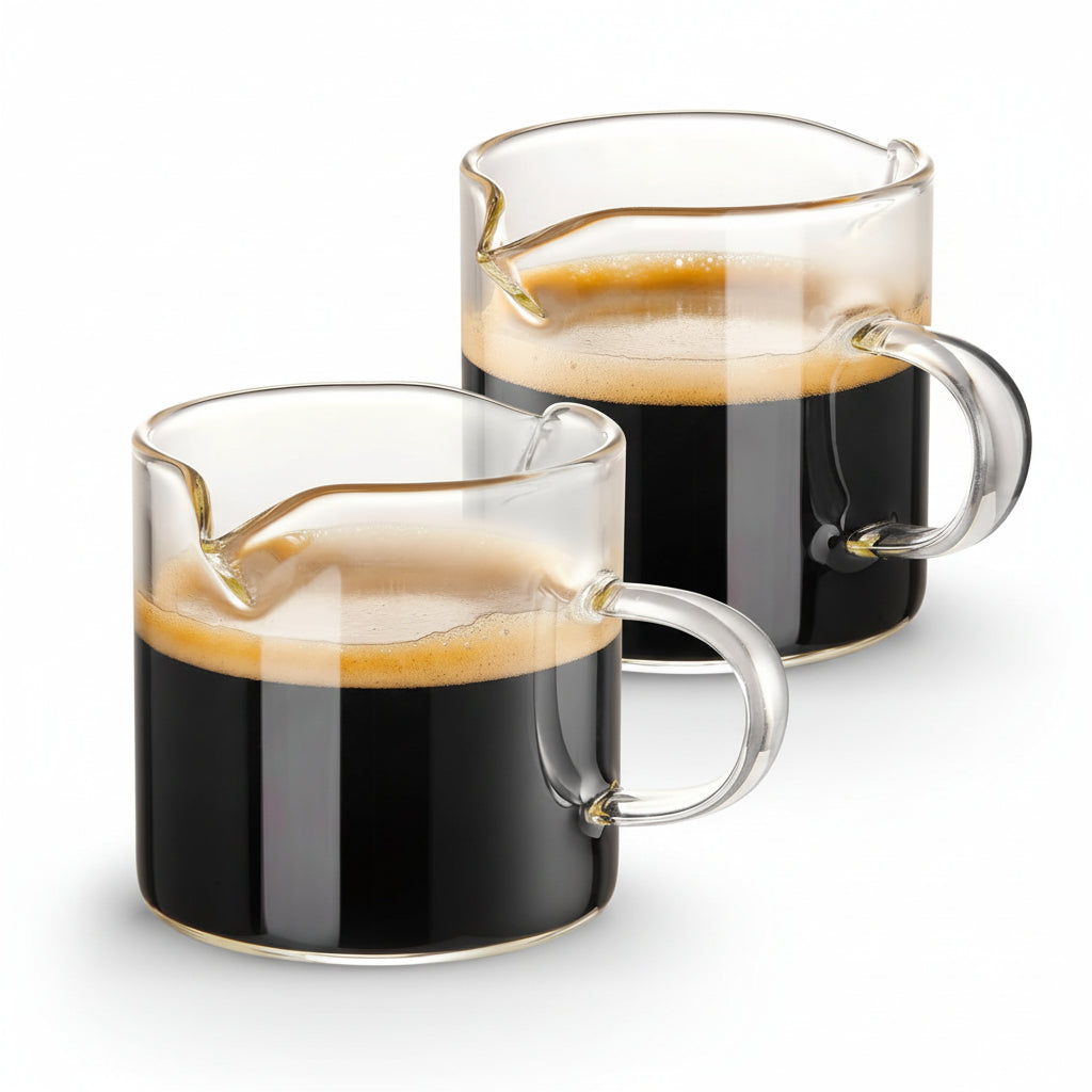 Precision Pour Glass Cups for Perfect Espresso Shots