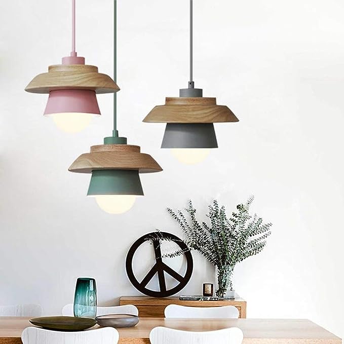 Wooden Pendant Light in Nordic Style