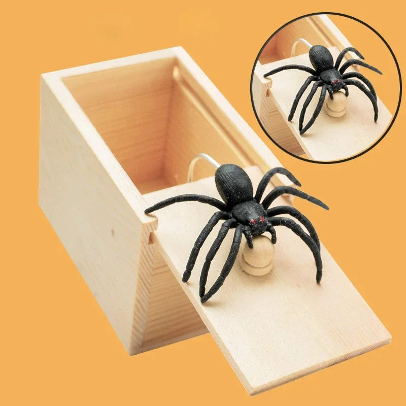 Halloween Spider Prank Box with Realistic Surprise for Spooky Fun