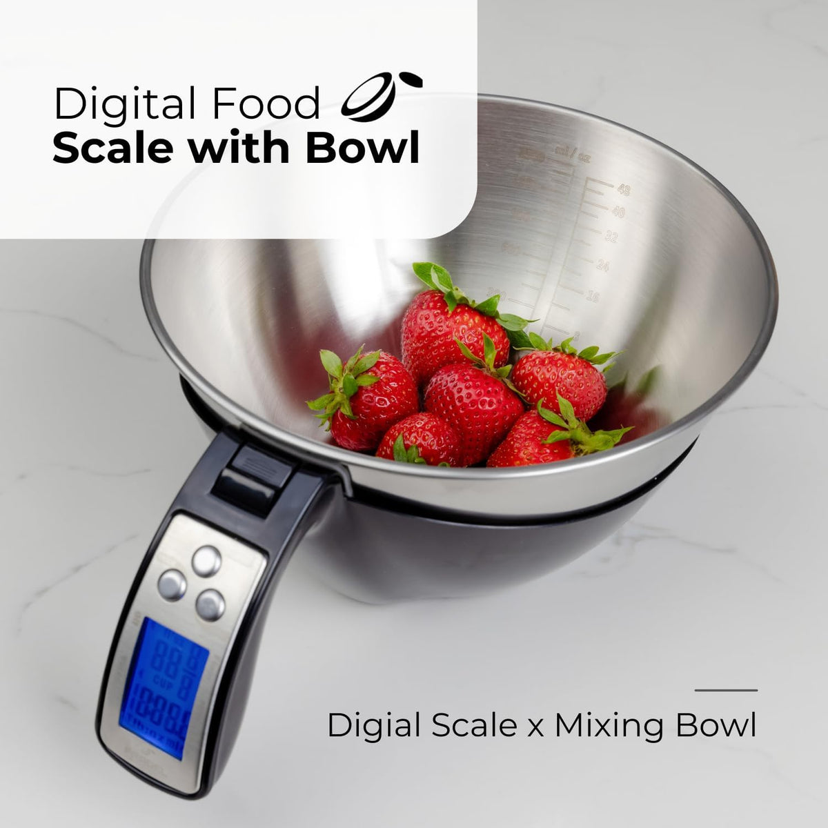 Precision Digital Kitchen Scale with Removable Bowl
