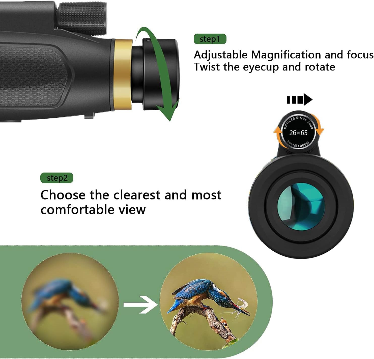 Compact High-Power Telescope for Outdoor Adventures