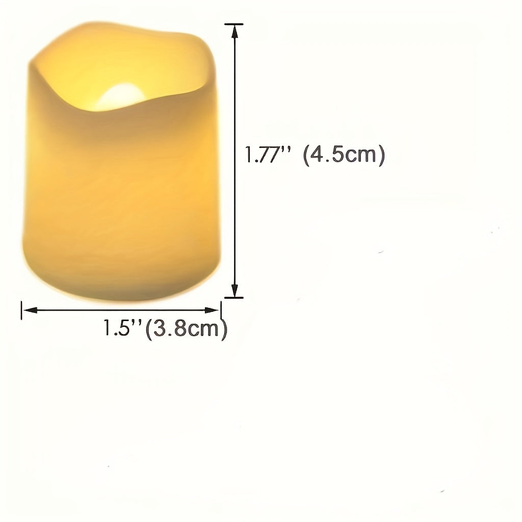 Battery Operated LED Tea Lights Warm White Safe Flame-Free Halloween Glow