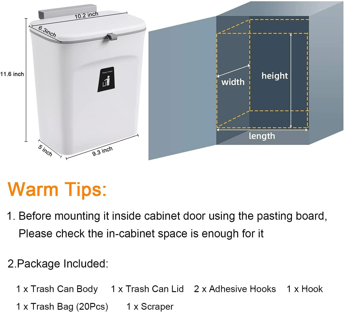 Compact 2.4-Gallon Kitchen Compost Container for Easy Disposal