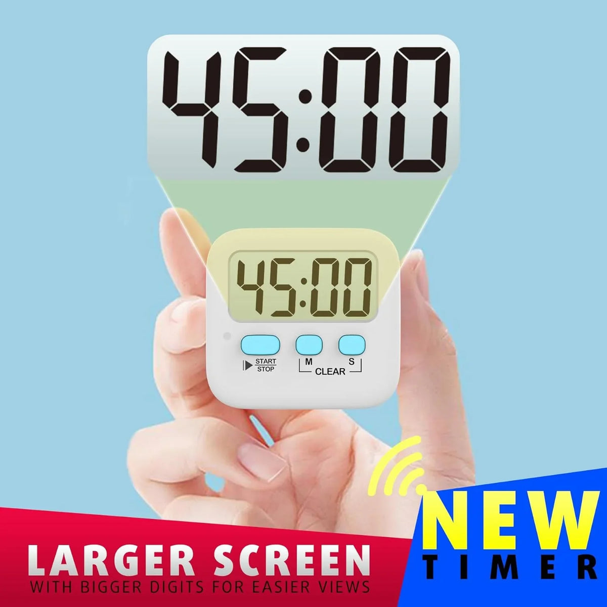 2-Pack Large Display Digital Cooking Timer