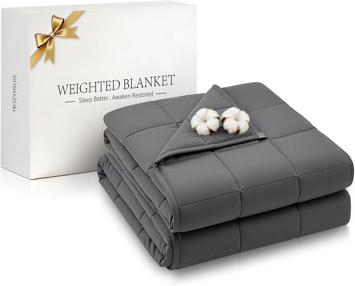 Cooling Weighted Blanket for Adults with Glass Beads - Soft and Breathable