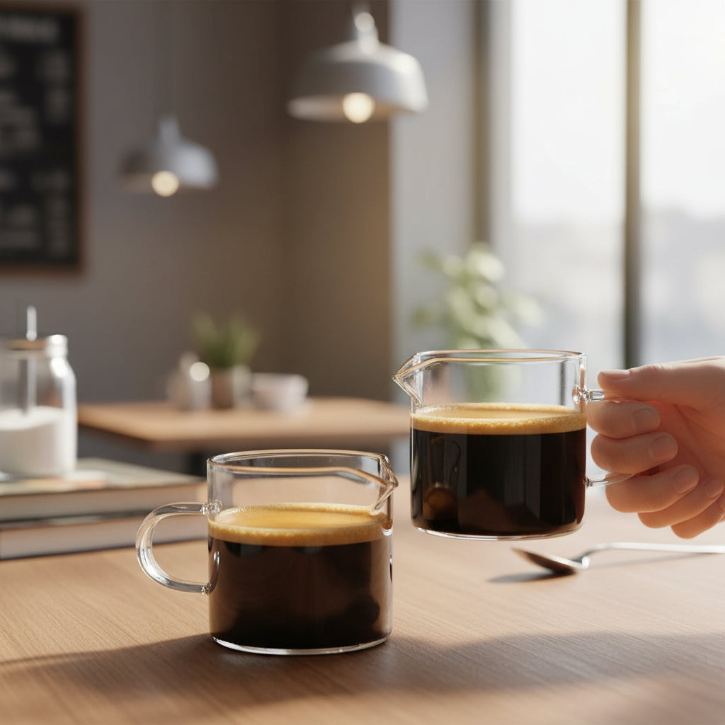 Precision Pour Glass Cups for Perfect Espresso Shots