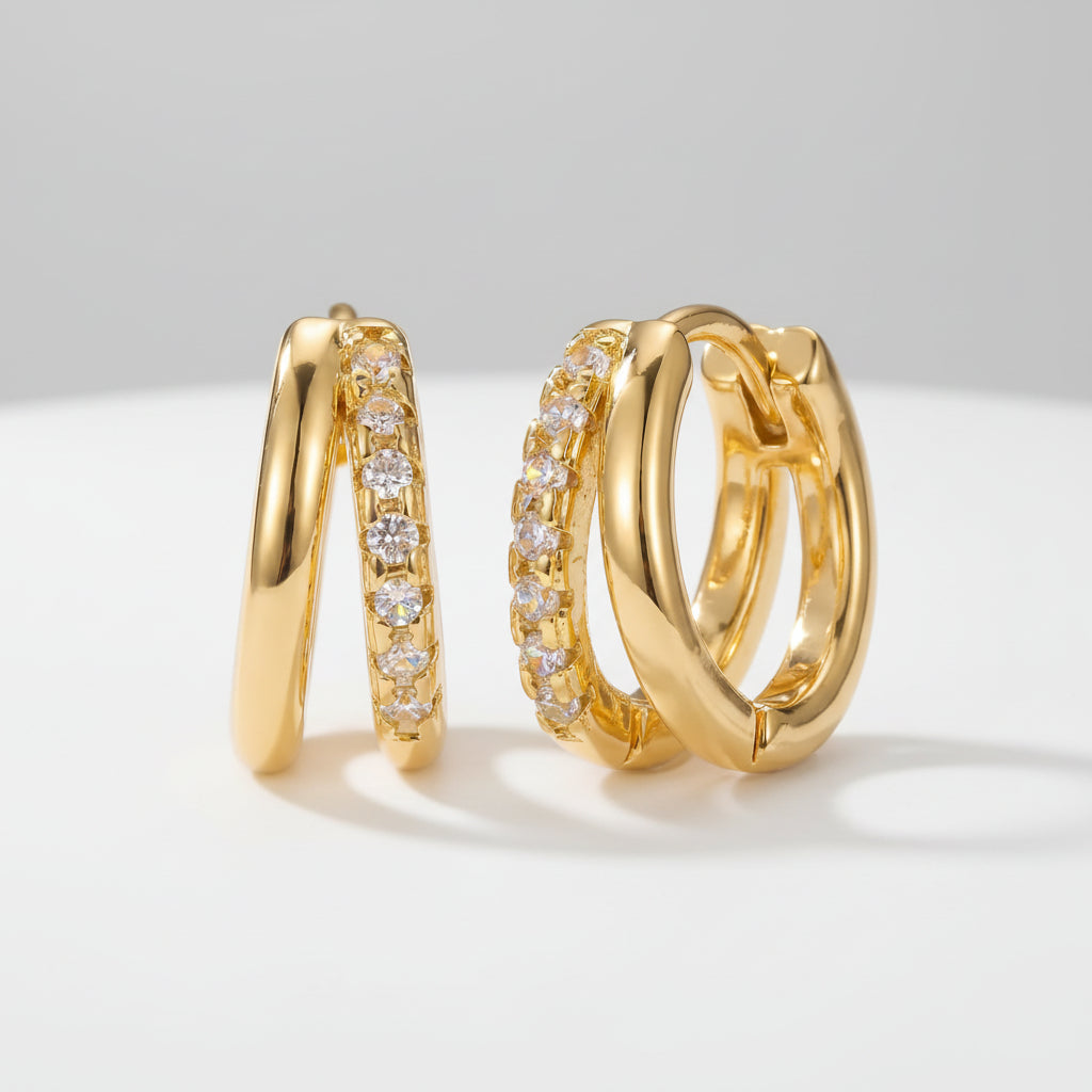 Chic Gold Huggie Hoop Earrings for Special Occasions