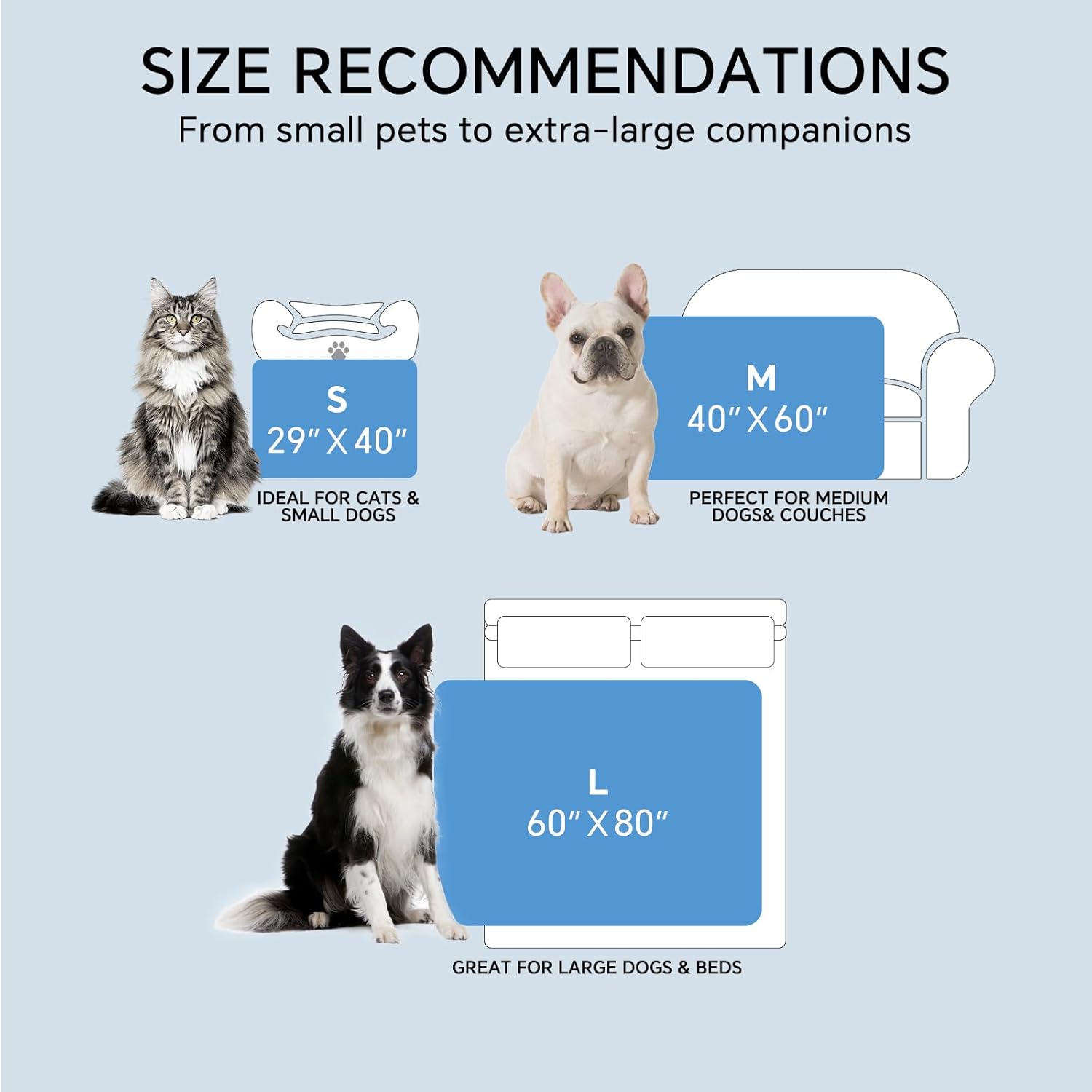 Cooling Blanket for Small & Medium Dogs | Washable Comfort Mat