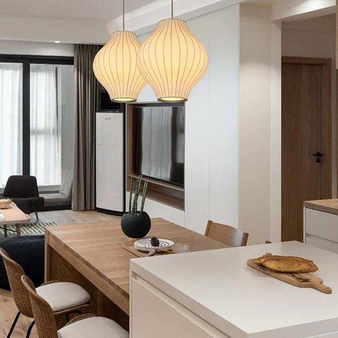 Sleek Silk & Steel Bubble Pendant Light for Modern Spaces