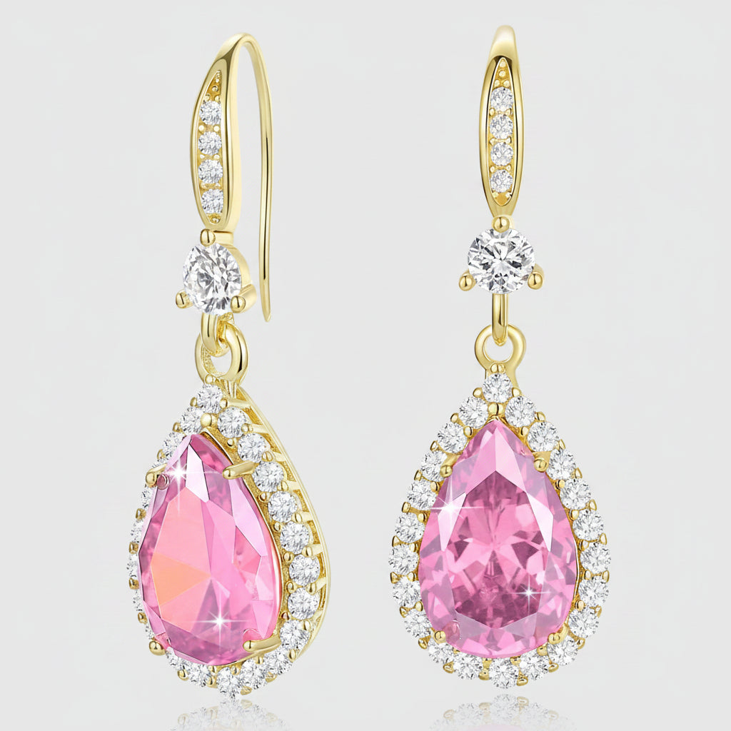 Gemstone-Inspired Teardrop Earrings – Perfect Gift for Her