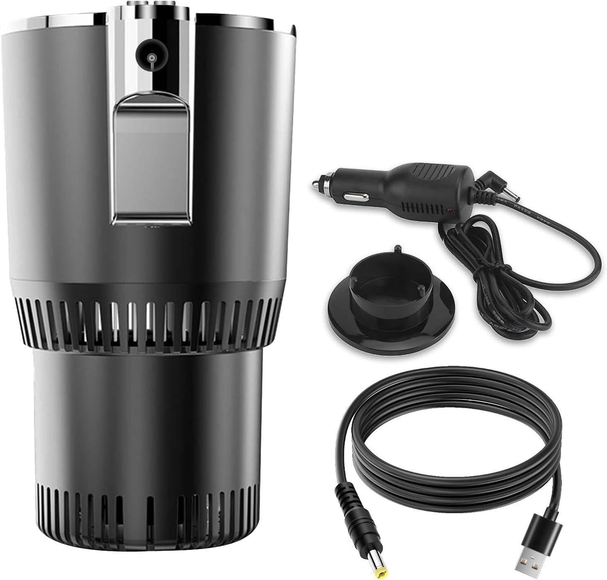 Temperature-Controlled Car Cup Holder for Hot and Cold Beverages