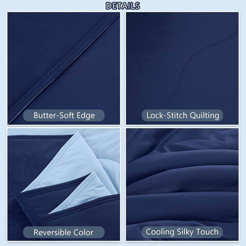 Reversible Queen Size Cooling Comforter – Lightweight and Washable Bedding
