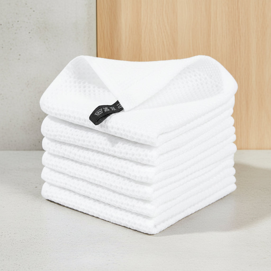 Premium Cotton Kitchen Cloths Set – Highly Absorbent Waffle Texture