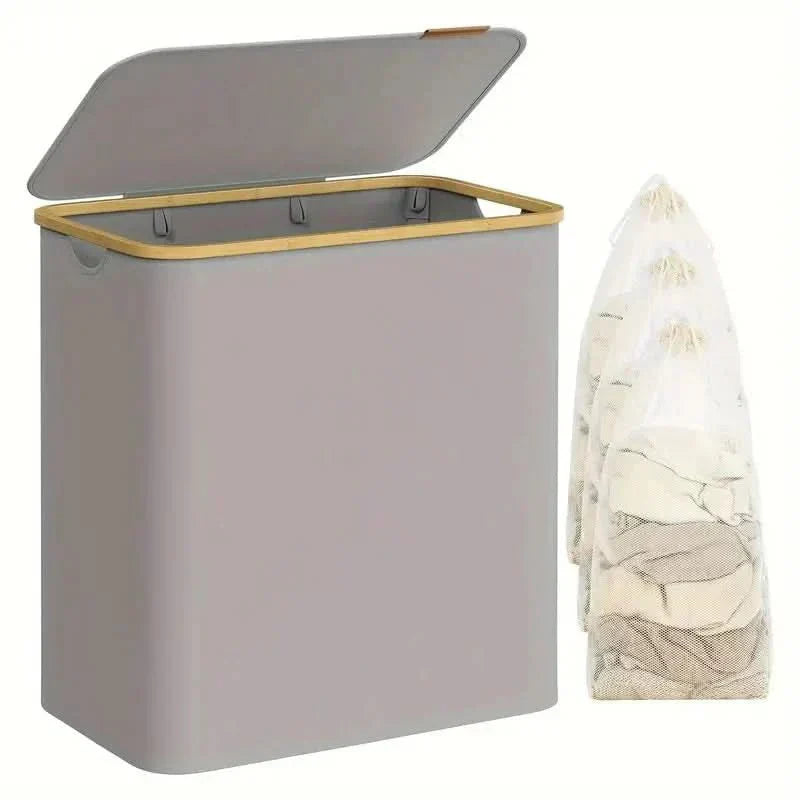 Triple-Compartment Collapsible Laundry Organizer for Any Space